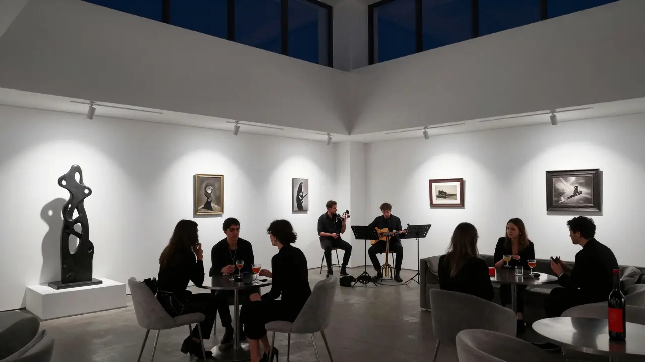 An elegant, minimalist venue with art and live jazz, exuding quiet Milanese sophistication.