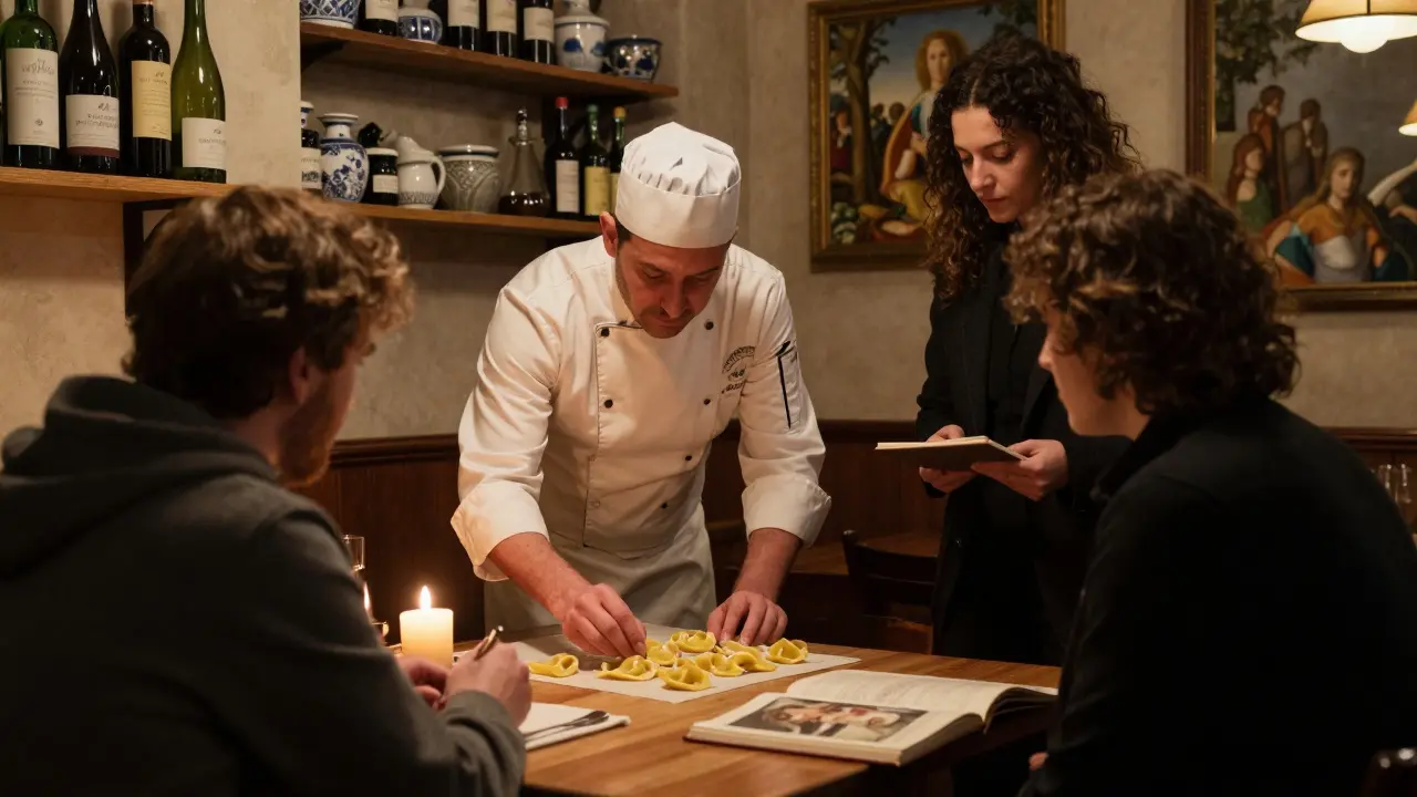 A private dinner in a hidden Milanese osteria, with handmade pasta and candlelight.